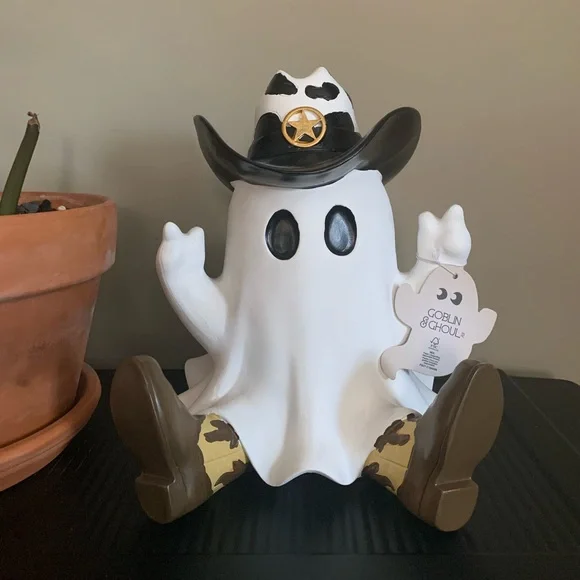 Goblin & Ghoul Sheriff Cowboy Ghost Resin Figurine 10” Tall New - Picture 1 of 7